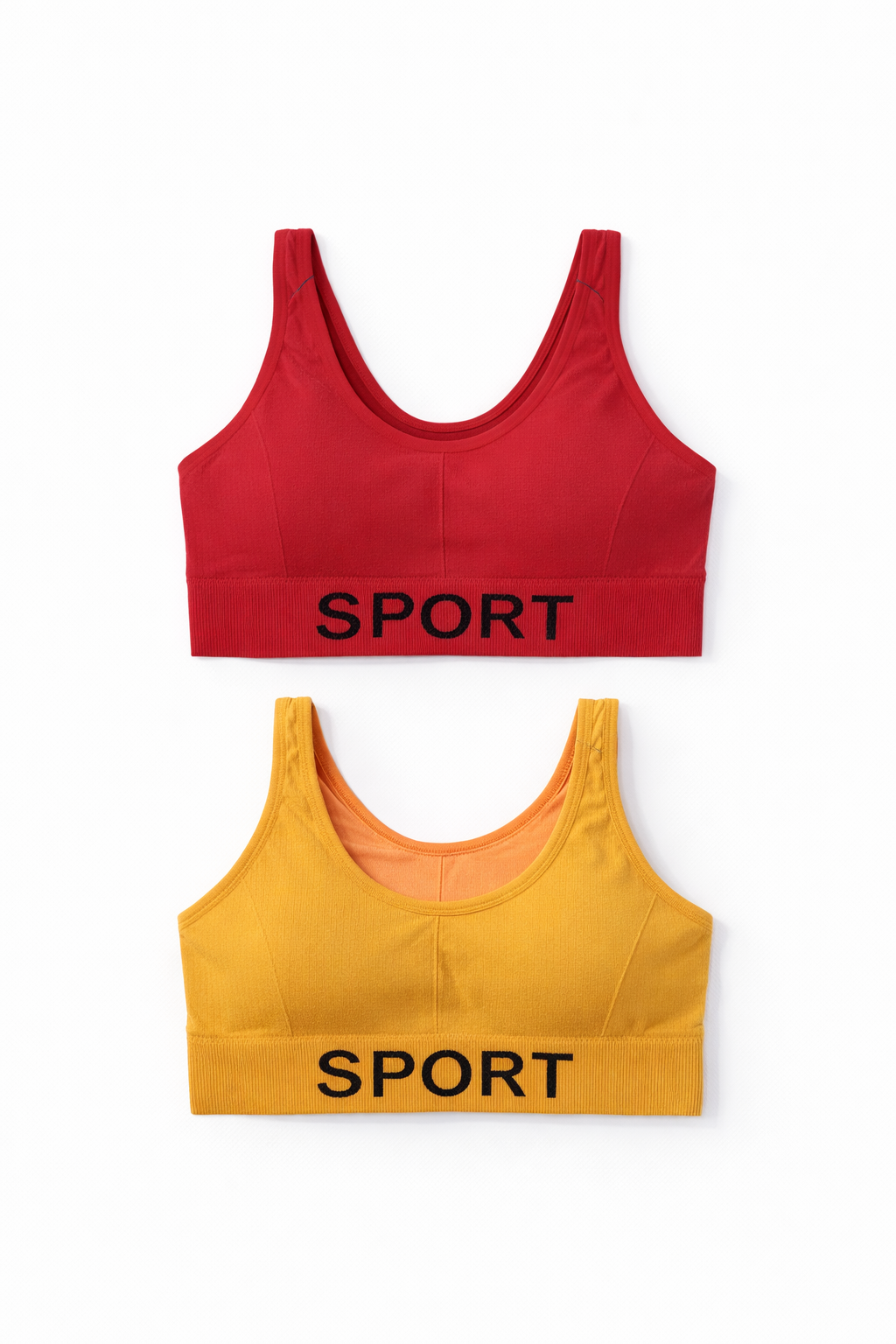 Ribbed Sports Bra – Comfortable Support with Sporty Fit (FREE SIZE)