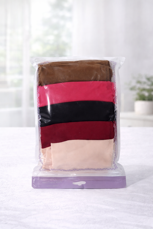 Cotton Panty Pack – 5 Pieces | Soft, Comfortable &amp; Everyday Wear
